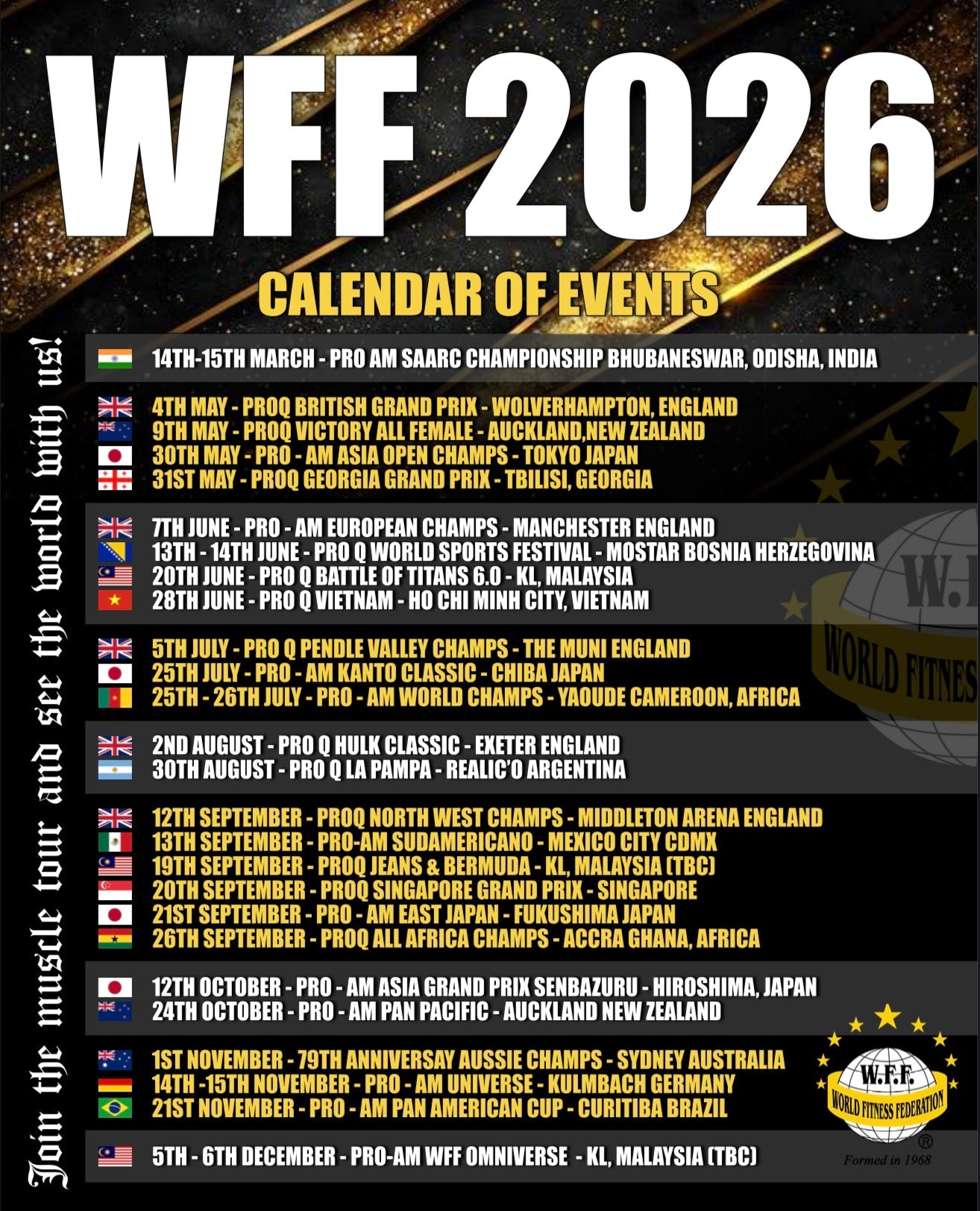 WFF Calendar of Events 2026