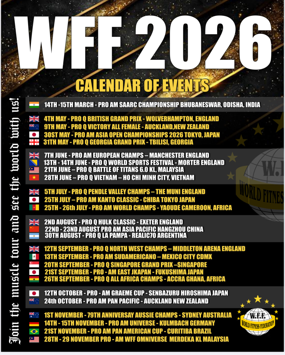 WFF Calendar of Events 2026